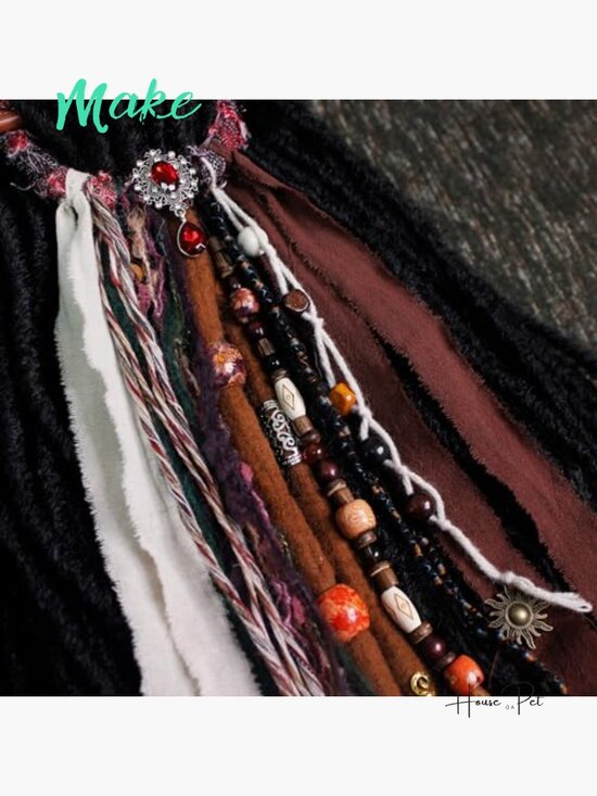 Handmade Dreadlock Hair Ties for Braids Curls - Loc Jewelry Ponytail Holders main image 4